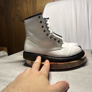 Dr. (Doc) Martens 1460W Air Wair, Unisex Boots, White Size: 6